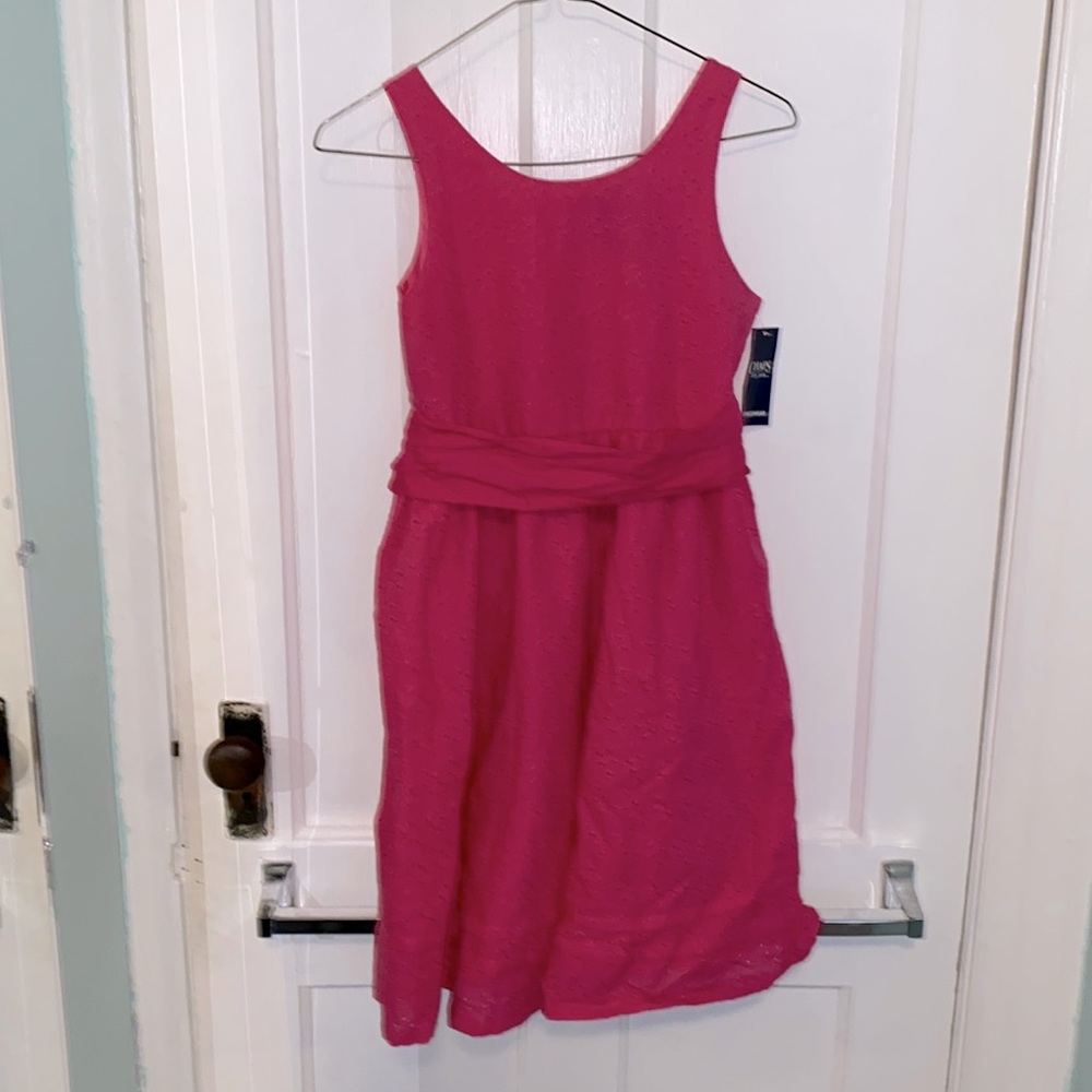 pink floral kids dress